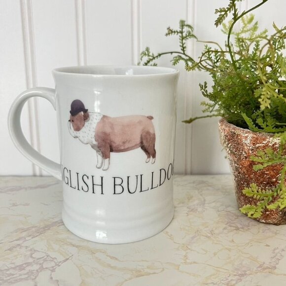Julianna Swaney Coffee Mug Cup English Bulldog "Best Dog" Fringe Studio - Picture 2 of 8